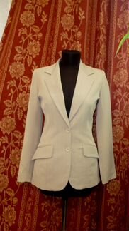 Пиджак-жакет бежевый в полоску