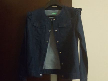 Джинсовая куртка 152 см для девочки