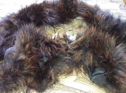 Воротник и манжета лисы и енота