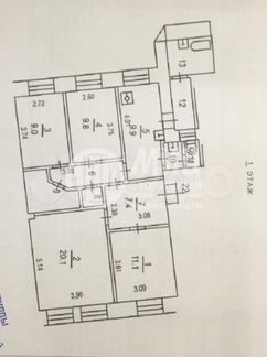 4-к квартира, 86.2 м², 1/5 эт.