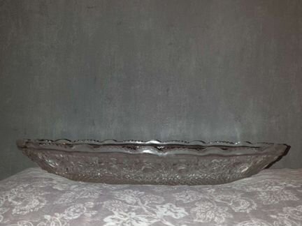 Блюдо ладья менажница хрусталь Новая