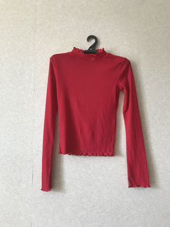 Красный Лонгслив H&M