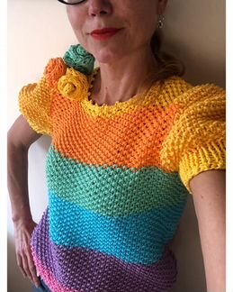 Кофточка летняя ручной вязки