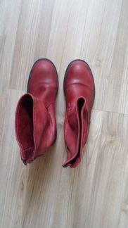 Ботинки на грубой подошве. р 35-36. натур. кожа