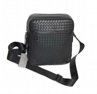 Мужская кожаная сумка Bottega black new планшет