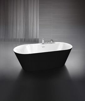 Акриловая ванна BelBagno BB14-nero/BIA 178х84 см