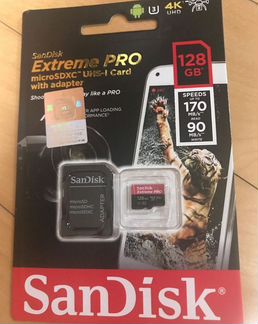 Карты памяти SanDisk 64, 128, 256 Гб MicroSD