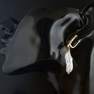 Серьги с натуральным жемчугом