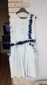 Платье вареный деним msgm s-m, модное