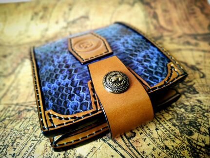 Портмоне мужское - натуральная кожа, ручная работа