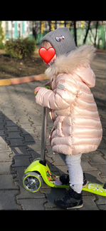 Пальто пуховое, обувь для девочки