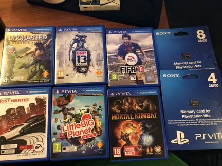 Sony PSVita игры и карта памяти