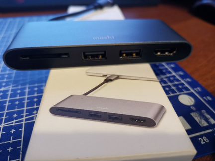 Moshi USB-C на dual usb, hdmi, sd reader