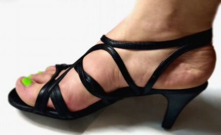 Босоножки на каблуке Marco Tozzi черные, 39 рр