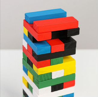 Дженга, падающая башня, 54 бруска