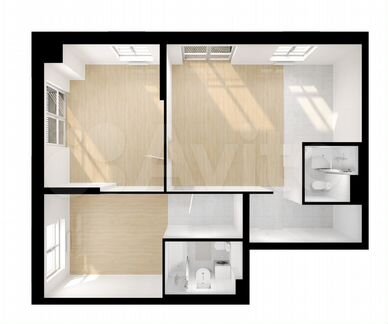 2-к квартира, 75.1 м², 9/26 эт.