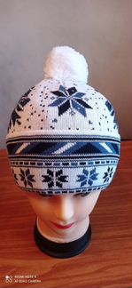 Шапка женская вязаная Снежинка