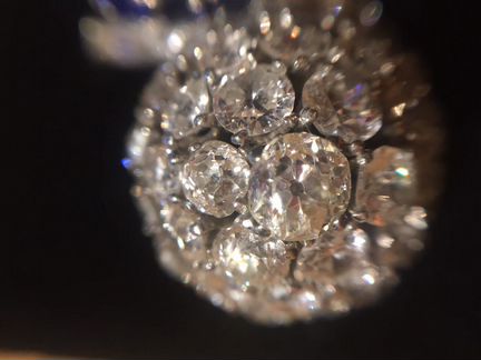 Кольцо с бриллиантами и сапфирами