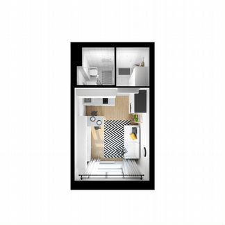 Квартира-студия, 19.6 м², 12/33 эт.