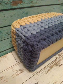 Корзинка из трикотажной пряжи