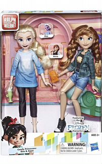 Пижамные Анна и Эльза 28 см «Ральф против интернет