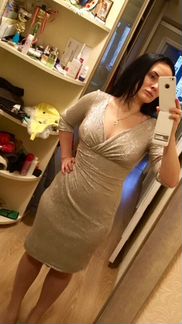 Raplh Lauren платье серебристое, новое