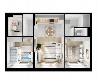 2-к квартира, 56.3 м², 16/33 эт.