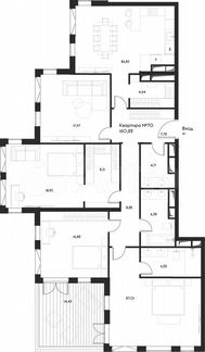 3-к квартира, 160.2 м², 10/17 эт.