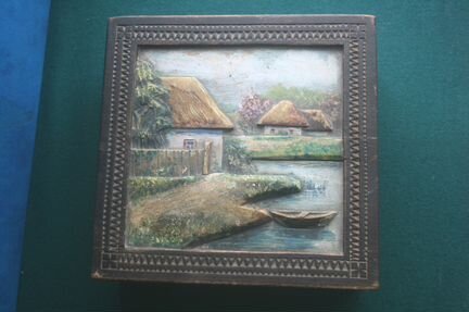 Шкатулка Абрамцево роспись русский стиль резьба