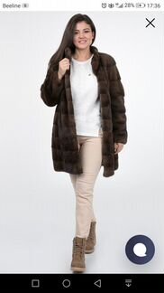 Шуба норковая от мехового дома Каляев, поперечка