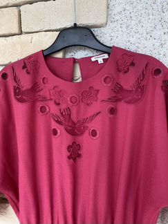 Платье manoush Xs - s, розовое, миди