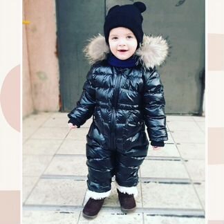 104 Новый серный комбинезон зима пух мех