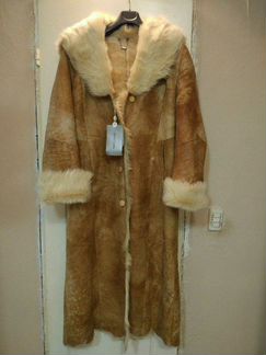 Дублёнка новая с капюшоном, р.50-52