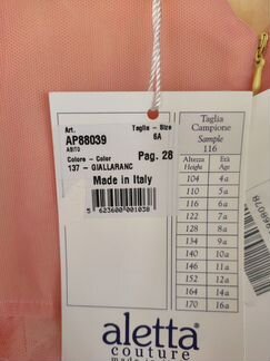 Aletta платье новое, рост 116