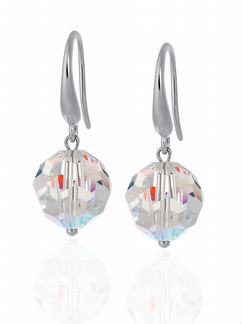 Серебряные серьги с кристаллами Swarovski